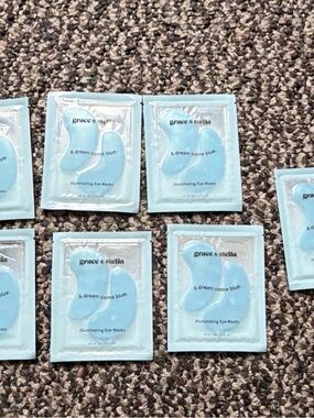 Lot of 7 grace & stella Blue Illuminating Eye Masks